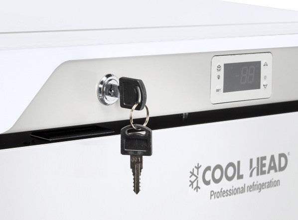 Armoire réfrigérée positive 200L avec thermostat numérique porte réversible et 3 étagères - Cool Head 600x625x853 mm 120 W Coolhead - vue 4 - Armoire réfrigérée positive pro CHR - Cuistéo