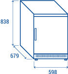Armoire Réfrigérée Positive 200L CRX 2 Thermoformée A++ avec Alarme 3 Étagères 2 Roulettes - Cool Head inox 598x679x838 mm 56 W Coolhead - vue 7 - Armoire réfrigérée positive pro CHR - Cuistéo