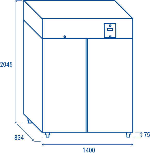 Armoire réfrigérée positive GN2/1 QR 12 - 5A 1255L Écologique R290 LED Classe Énergétique A - Cool Head 1400x834x2045 mm 191 W Coolhead - vue 11 - Armoire réfrigérée positive pro CHR - Cuistéo