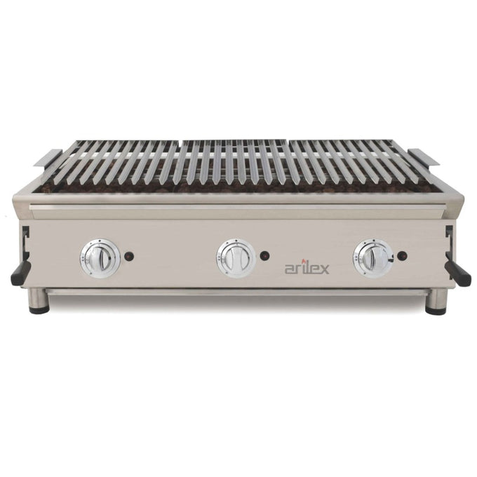 Barbecue à gaz - 100 cm - Grille inox réglable - Arilex