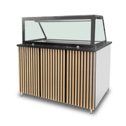 Comptoir bain-marie plan granit - 3 x GN 1/1 - 2,4 kW - L 1230 x P 820 x H 855 mm - Unninox