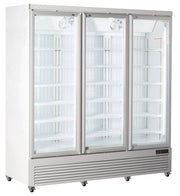 Congélateur 1450L porte vitrée avec éclairage LED 6 étagères serrure et affichage numérique - RFG 1900 - Cool Head inox 1880x760x2040 mm Coolhead - Armoire réfrigérée négative professionnel CHR - matériel cuisine pro - Cuistéo