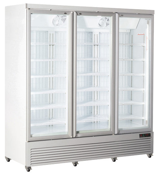 Congélateur 1450L porte vitrée avec éclairage LED 6 étagères serrure et affichage numérique - RFG 1900 - Cool Head inox 1880x760x2040 mm Coolhead - Armoire réfrigérée négative professionnel CHR - matériel cuisine pro - Cuistéo
