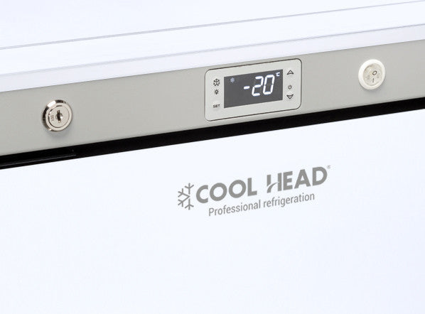 Congélateur professionnel 200 L - Thermostat numérique - Porte réversible - 2 étagères fixes - Faible consommation - Cool Head 130 W Coolhead - vue 2 - Armoire réfrigérée négative pro CHR - Cuistéo
