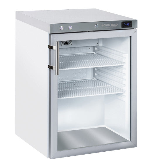 Congélateur ventilé en ABS 200L thermostat numérique porte vitrée alarme température R290 - Cool Head 598x699x839 mm 230 W Coolhead - Armoire réfrigérée négative professionnel CHR - matériel cuisine pro - Cuistéo