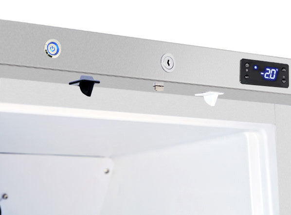 Congélateur ventilé en ABS 200L thermostat numérique porte vitrée alarme température R290 - Cool Head 598x699x839 mm 230 W Coolhead - vue 2 - Armoire réfrigérée négative pro CHR - Cuistéo