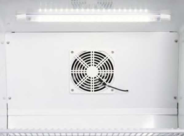 Congélateur ventilé en ABS 200L thermostat numérique porte vitrée alarme température R290 - Cool Head 598x699x839 mm 230 W Coolhead - vue 7 - Armoire réfrigérée négative pro CHR - Cuistéo