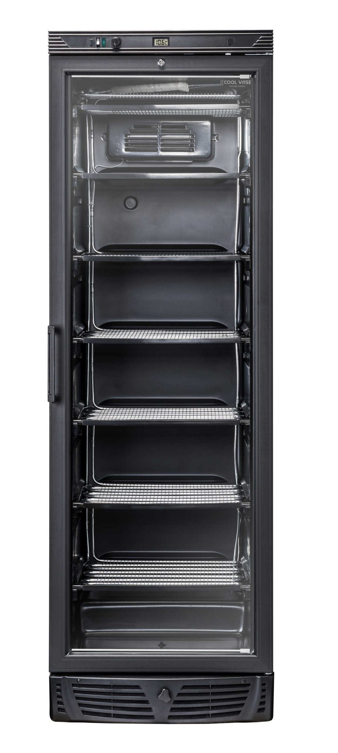 Congélateur vitré 300L avec éclairage LED serrure et thermostat - TNG 390 B - Cool Head 600x630x1870 mm 620 W Coolhead - vue 2 - Armoire réfrigérée négative pro CHR - Cuistéo