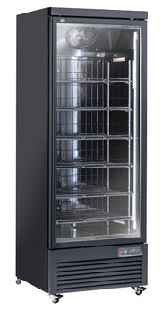 Congélateur vitré 560 L avec éclairage LED 6 étagères serrure et roues - Cool Head inox 750x760x2040 mm 580 W Coolhead - Armoire réfrigérée négative professionnel CHR - matériel cuisine pro - Cuistéo