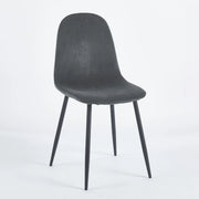 Chaise SIMP Velours - Gris - Lot de 4 - Madrid Mobiliario