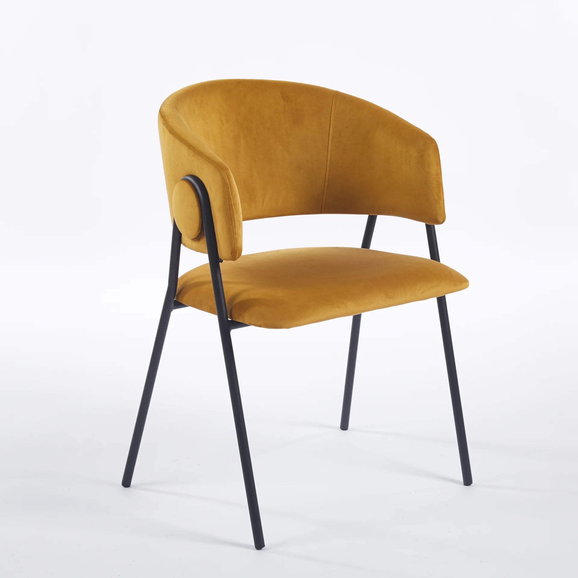 Chaise TANI Velours - Moutarde - Madrid Mobiliario