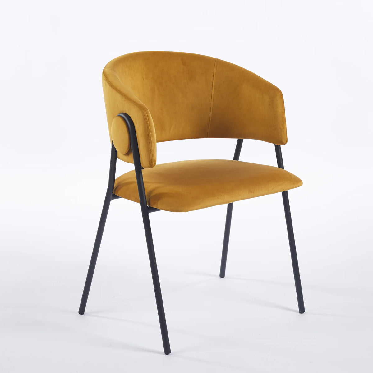 Chaise TANI Velours - Moutarde - Madrid Mobiliario