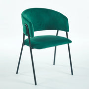 Chaise TANI Velours - Vert - Madrid Mobiliario