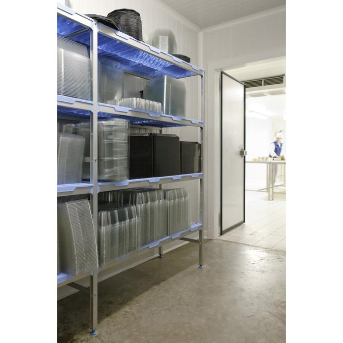 Rayonnage modulaire en angle 4 niveaux 400 × 1453 mm - Tournus
