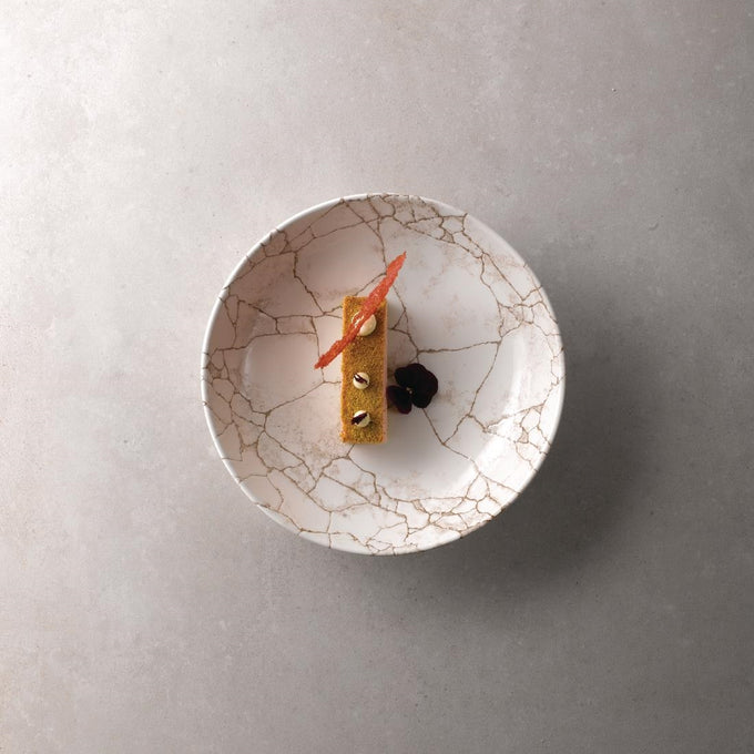 Assiettes coupes rondes Studio Prints Kintsugi Agate Grey 248 mm (lot de 12) - Churchill