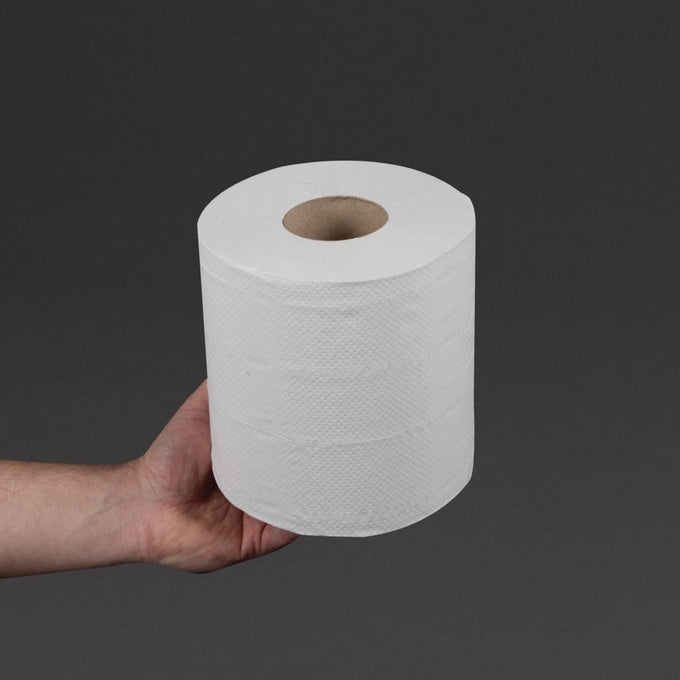 Bobines blanches 2 plis à dévidage central (lot de 6) - Jantex