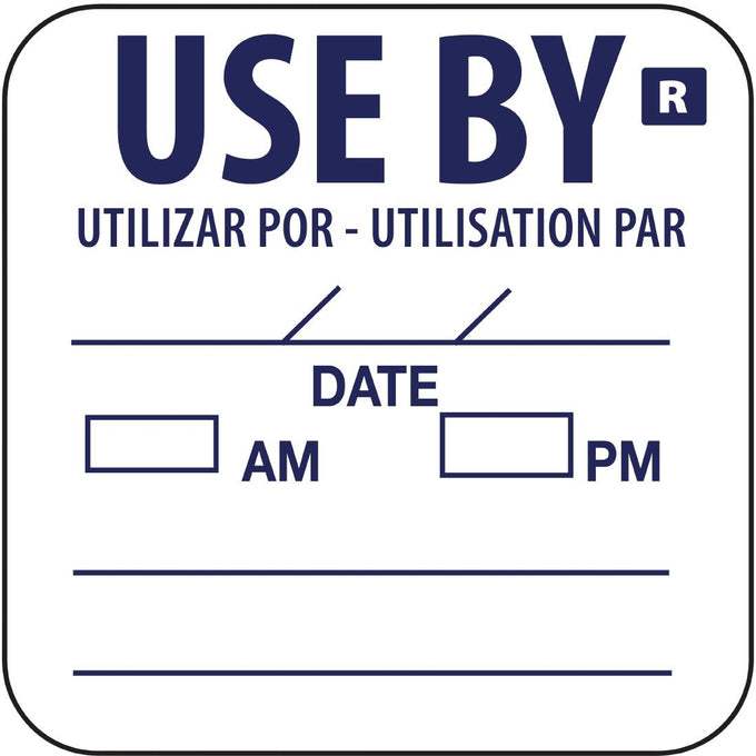 Étiquettes à utiliser avant le (lot de 1000) - Hygiplas