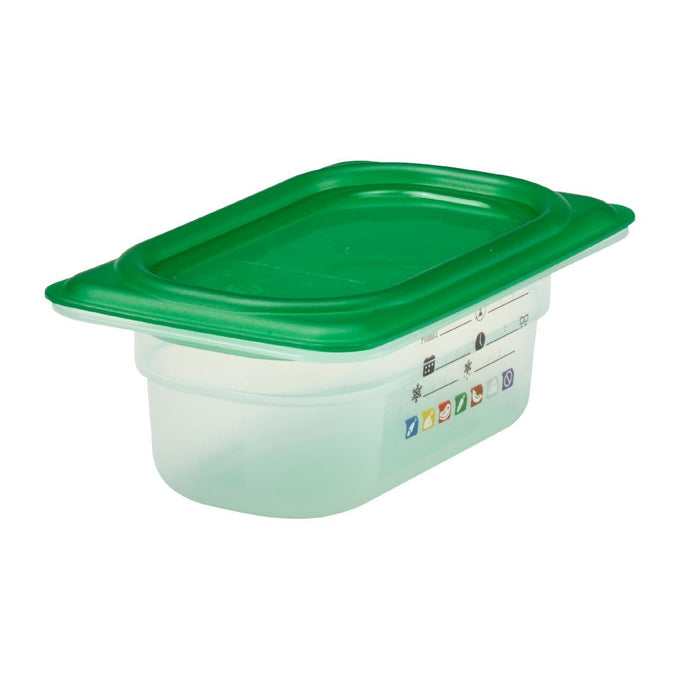 Bac en polypropylène Safetrak IML GN 1/9 65 mm - Cambro