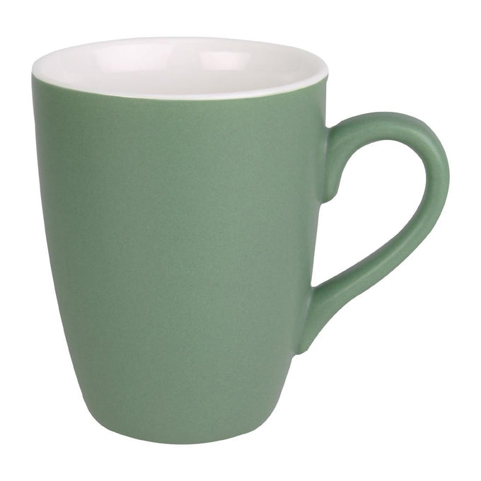 Mug pastel mat en porcelaine vert 320 ml (lot de 6) - Olympia