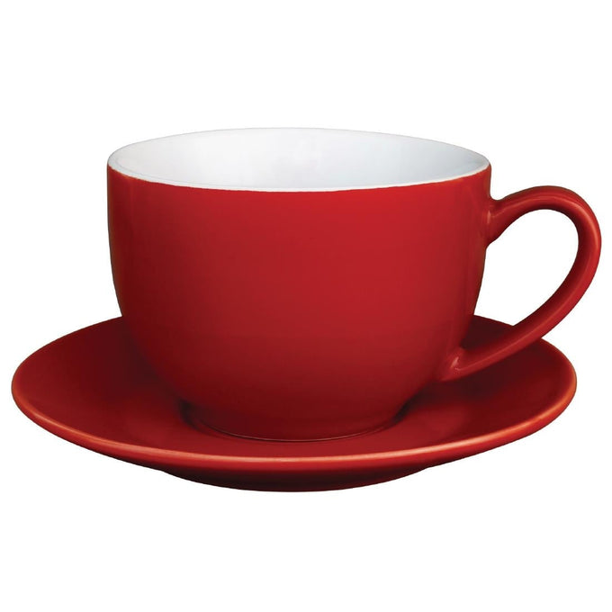 Soucoupes pour tasses 228 ml et 340 ml Café rouges (lot de 12) - Olympia