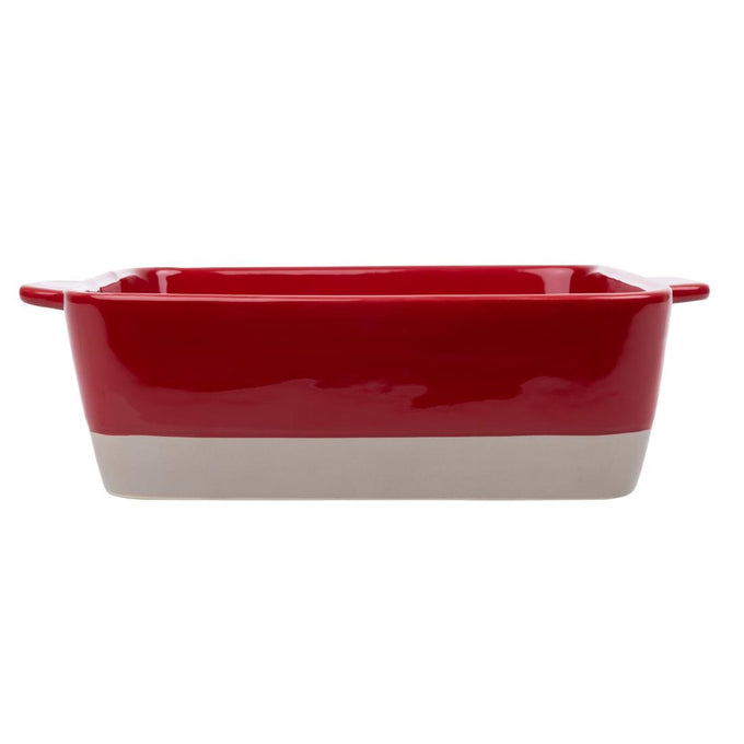 Plat à rôtir rouge et taupe 4,2 L - Olympia