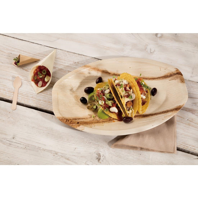 Cônes biodégradables en peuplier 75 × 170 mm (lot de 100) - Fiesta Compostable