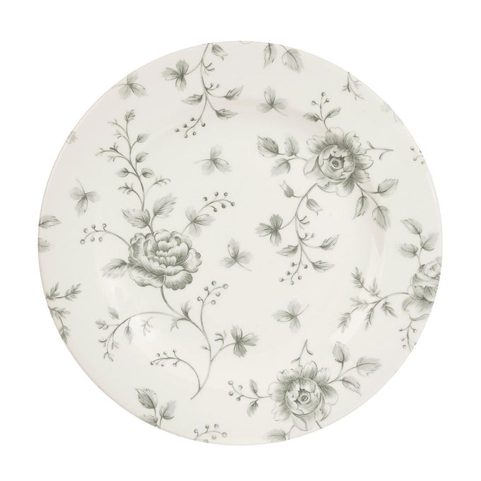 Assiettes plates Vintage Prints Rose Chintz Grey 210 mm (lot de 6) - Churchill