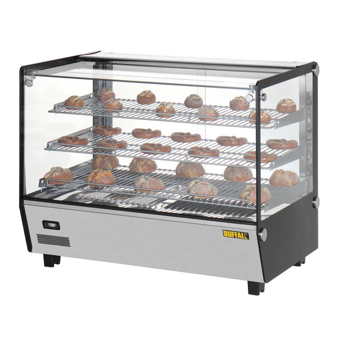 Vitrine chauffante de comptoir carrée 160 L - Buffalo