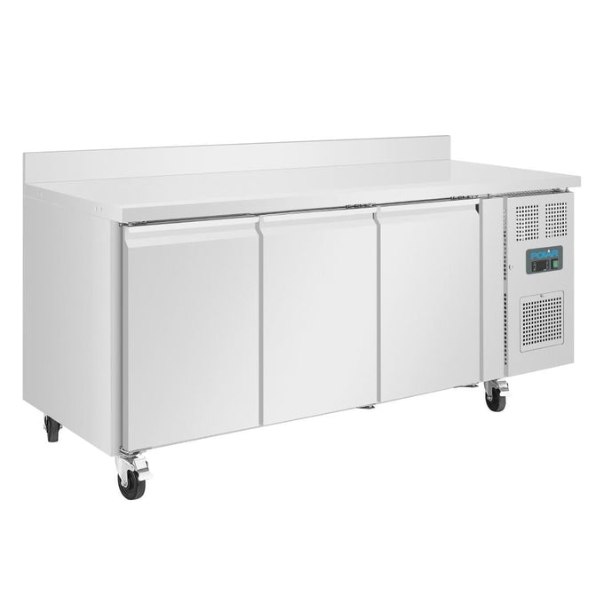 Table réfrigérée négative 3 portes avec dosseret 417 L Série U - Polar