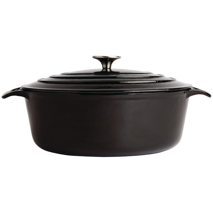 Grande cocotte ovale noire 6 L - Vogue