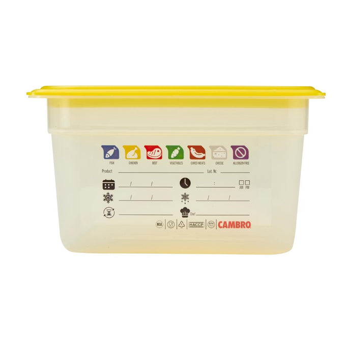 Bac en polypropylène Safetrak IML GN 1/2 150 mm - Cambro