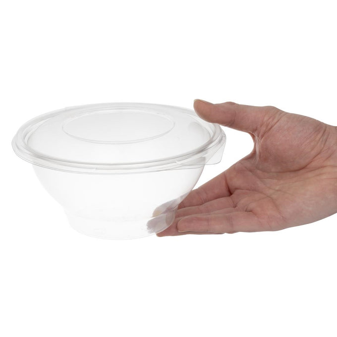 Bols à salade recyclables avec couvercle Contour 1000 ml (lot de 200) - Faerch