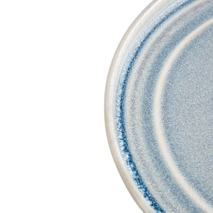 Assiettes rondes plates Cavolo bleu cristallin 270 mm (lot de 4) - Olympia