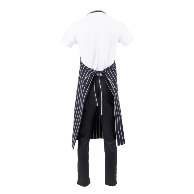 Tablier bavette tissé Premium rayures noires et blanches - Chef Works