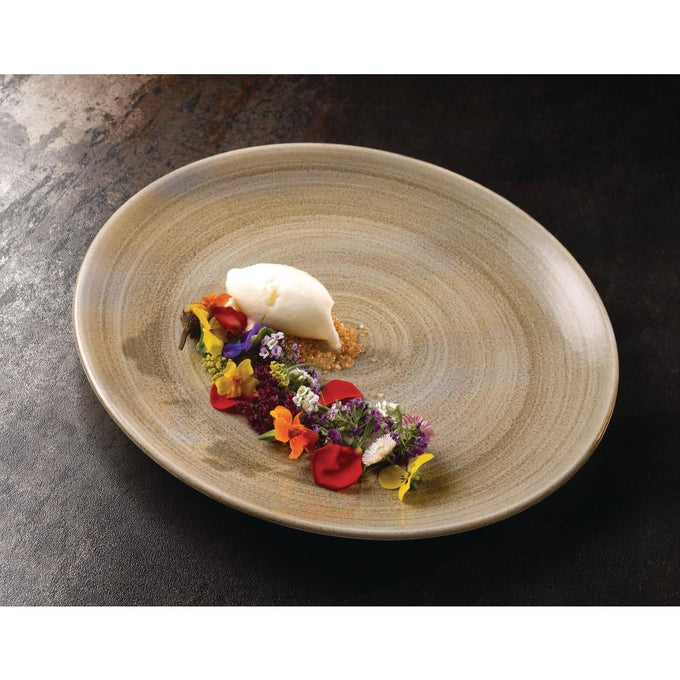 Assiettes rondes Stonecast Patina Antique Taupe 217 mm (lot de 12) - Churchill