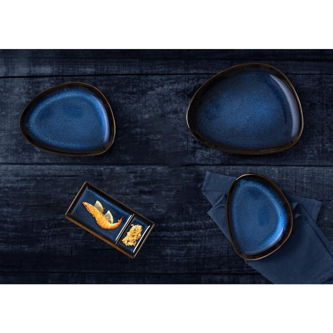 Bols triangulaires Luna bleu nuit 228 × 175 mm (lot de 6) - Olympia