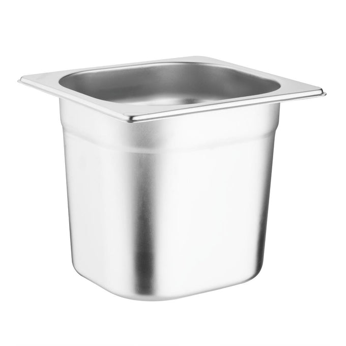 Ensemble inox 6 GN 1/6 avec couvercles (2 entretoises 325 × 25 mm) - Vogue