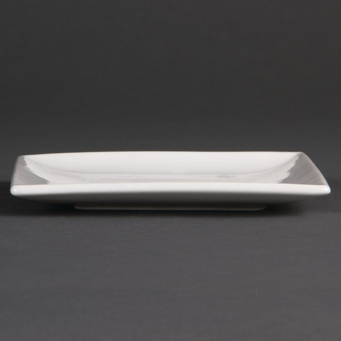 Assiettes Carrées Blanches Whiteware 140 mm (lot de 12) - Olympia