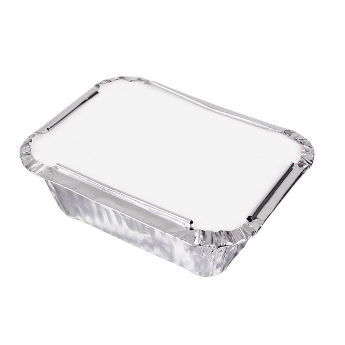Couvercles en papier pour barquettes en aluminium de 250 ml (lot de 1000) - Fiesta Recyclable