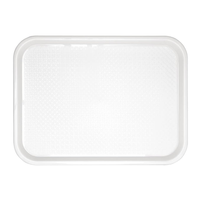 Plateau fast food en plastique Kristallon blanc 275 × 353 mm - Olympia