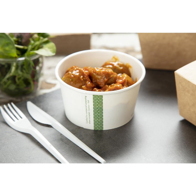 Bols à soupe / glace compostables 350 ml (lot de 500) - Vegware