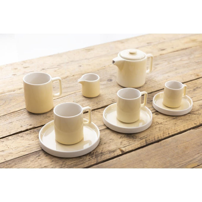 Soucoupes Fondant jaunes 135 mm (lot de 6) - Olympia