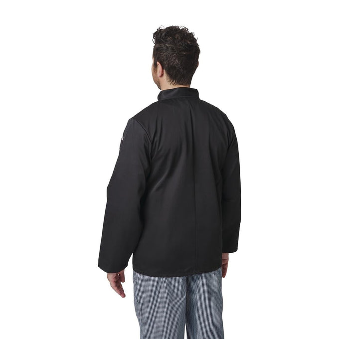 Veste de cuisine mixte Vegas manches longues noire - Whites Chefs Clothing