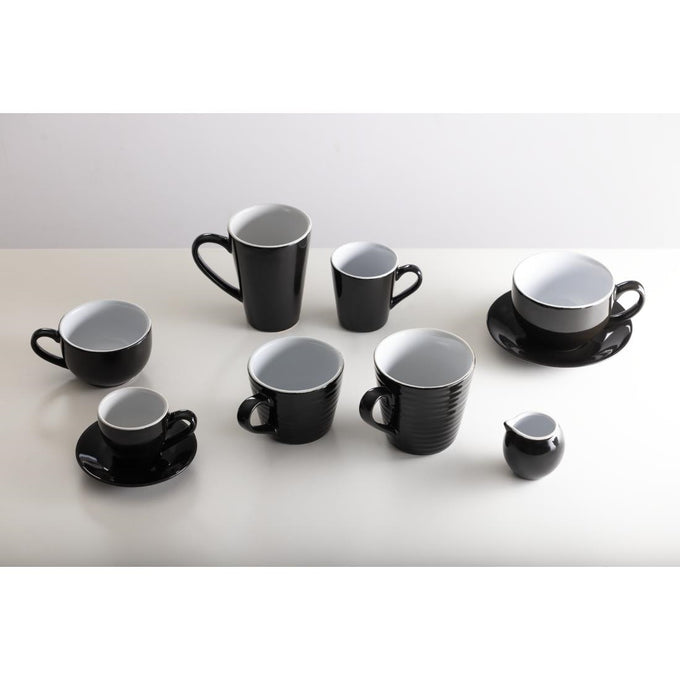 Mugs Aroma Café noirs 230 ml (lot de 6) - Olympia