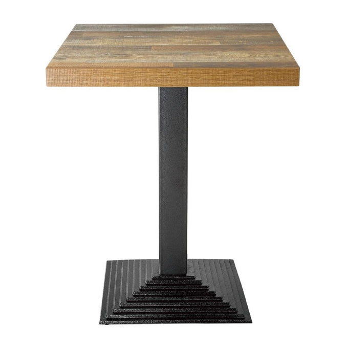 Plateau de table carré effet bois vieilli - 70 cm - Bolero