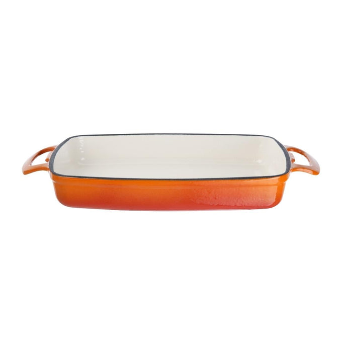 Plat en fonte rectangulaire orange 1,8 L - Vogue