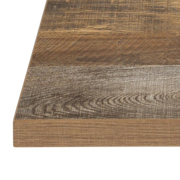 Plateau de table carré effet bois vieilli - 60 cm - Bolero