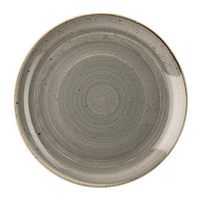 Assiettes rondes Stonecast Grey 254 mm (lot de 12) - Churchill