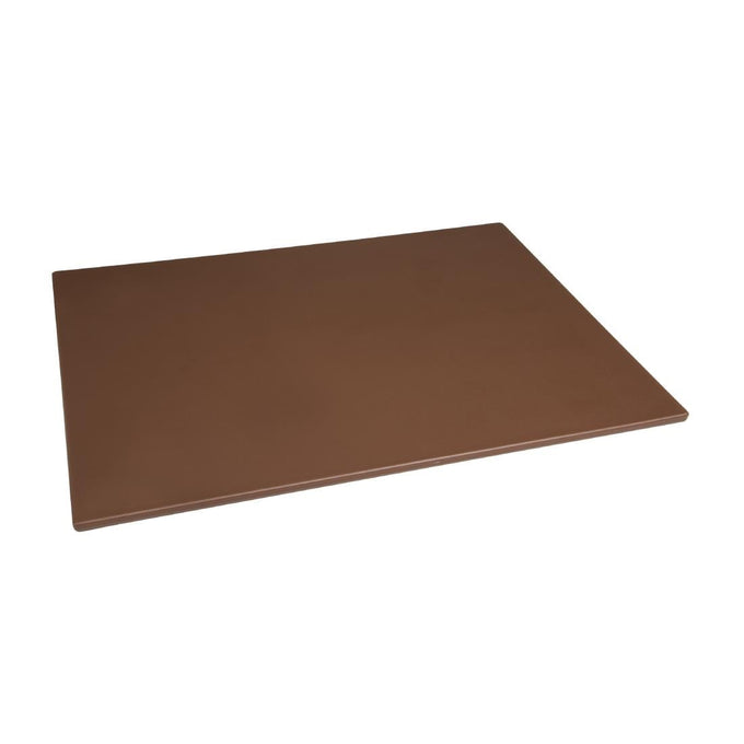 Grande planche à découper basse densité marron - L 600 x P 450 x H 10 mm - Hygiplas
