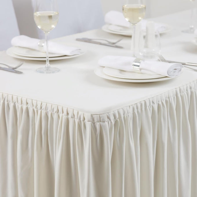 Nappe et juponnage écrus - modèle froncé - Dena